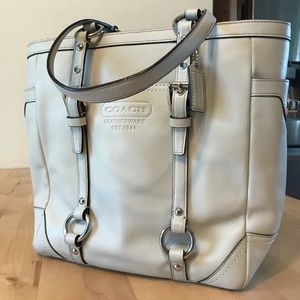 Coach off white leather purse